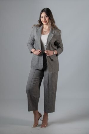 Ensemble Chic Tailleur Gris Chiné